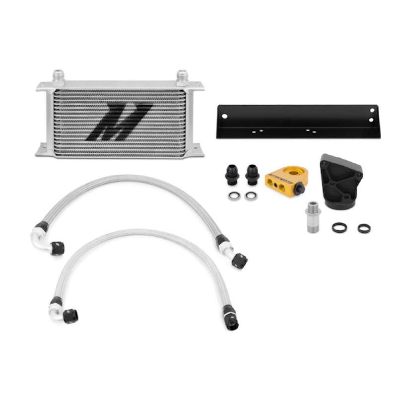 CNC-machined aluminum oil filter housing included in Mishimoto Genesis Coupe oil cooler kit