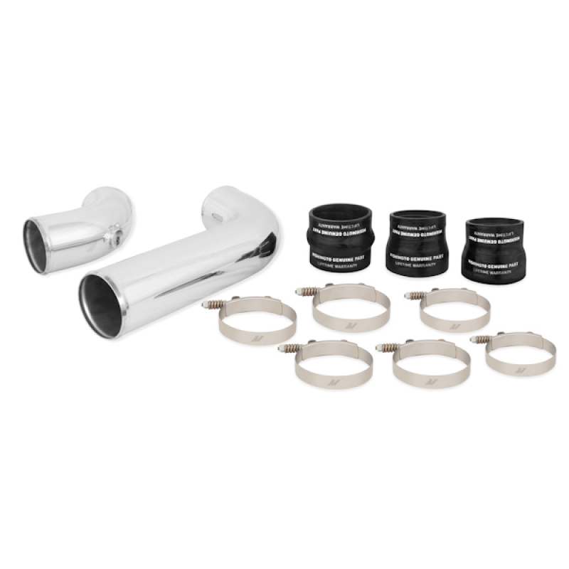 Mishimoto MMICP-DMAX-11CBK polished aluminum cold-side intercooler pipe kit for 6.6L Duramax LML
