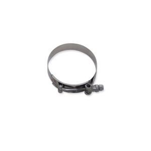 Mishimoto MMCLAMP-15 stainless steel T-bolt clamp with silver plain finish and locking nut