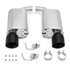Mishimoto MMEXH-MUS8-15ASBK axle-back exhaust for 2015-2017 Ford Mustang GT with black tips