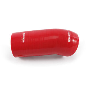 Mishimoto red silicone N52 intake boot with steel reinforcement rings for BMW E90/E92/E82/E88