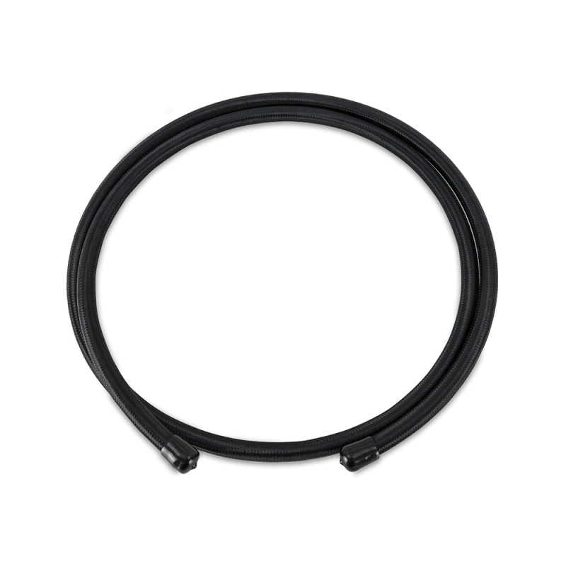 Close-up of Mishimoto -6AN Braided Line in Black Nylon