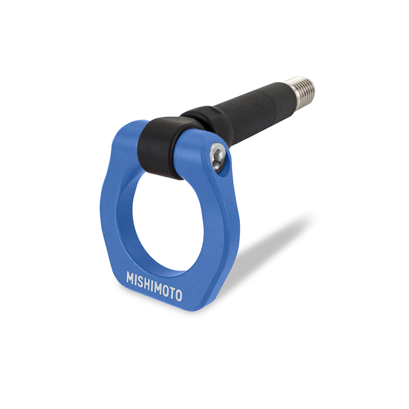 Front view of Mishimoto Racing Tow Hook for BMW F80 M3 2015-2019
