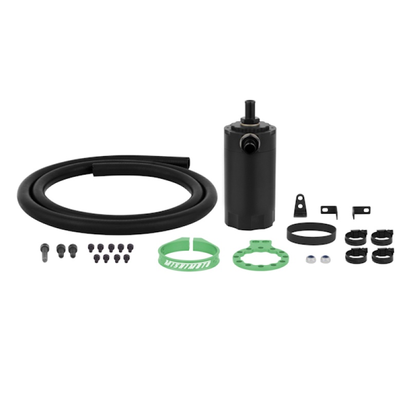 Internal baffle and removable drain plug assembly of the Mishimoto oil catch can