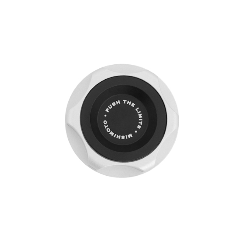 Mishimoto black oil filler cap made from premium-grade 6061 aluminum for Mazda engines