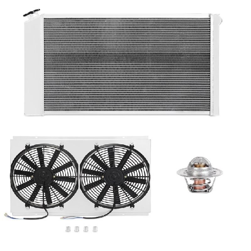 Mishimoto MMCPKG-CHE-68 aluminum radiator with 3-row core and billet fill neck