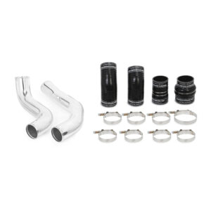 Mishimoto MMICP-RAM-13BK polished aluminum intercooler pipe and boot kit for Ram Cummins trucks
