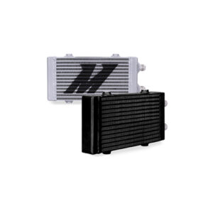 Mishimoto MMOC-DP-SBK dual pass race oil cooler in Stealth Black anodized finish
