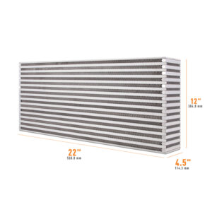 Mishimoto MMUIC-12 universal air-to-air race intercooler core measuring 22 x 12 x 4.5 inches