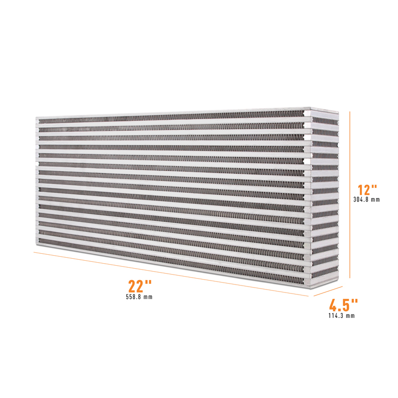 Mishimoto MMUIC-12 universal air-to-air race intercooler core measuring 22 x 12 x 4.5 inches