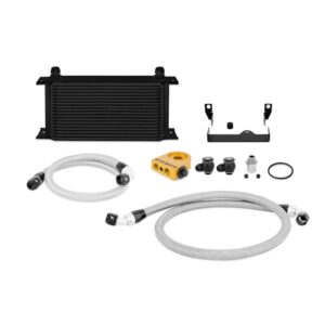 Mishimoto MMOC-WRX-06TBK black 19-row oil cooler kit for 2006-2007 Subaru WRX and STI