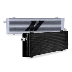 Mishimoto MMOC-SP-LBK stealth black single pass race oil cooler with bar-and-plate core
