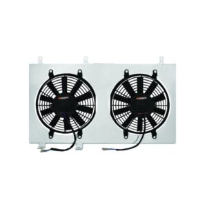 Mishimoto MMFS-240-89KA aluminum fan shroud kit for Nissan 240SX with dual 12-inch electric fans
