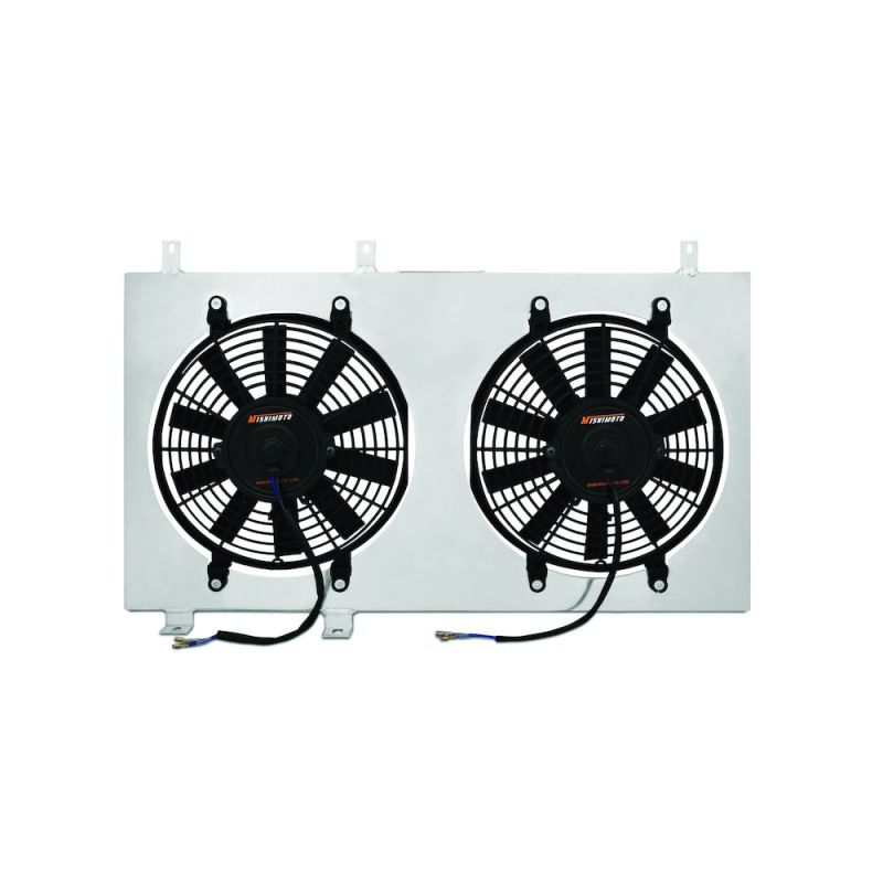 Mishimoto dual 12-inch slim electric fans rated 1150 CFM each for Acura Integra