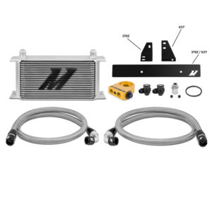 Mishimoto Silver 19-row oil cooler kit for 2009-2020 Nissan 370Z and 2008-2015 Infiniti G37 coupe