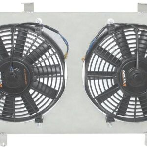 Mishimoto MMFS-SUP-86 aluminum fan shroud kit for 1986-1992 Toyota Supra with dual 12-inch electric fans