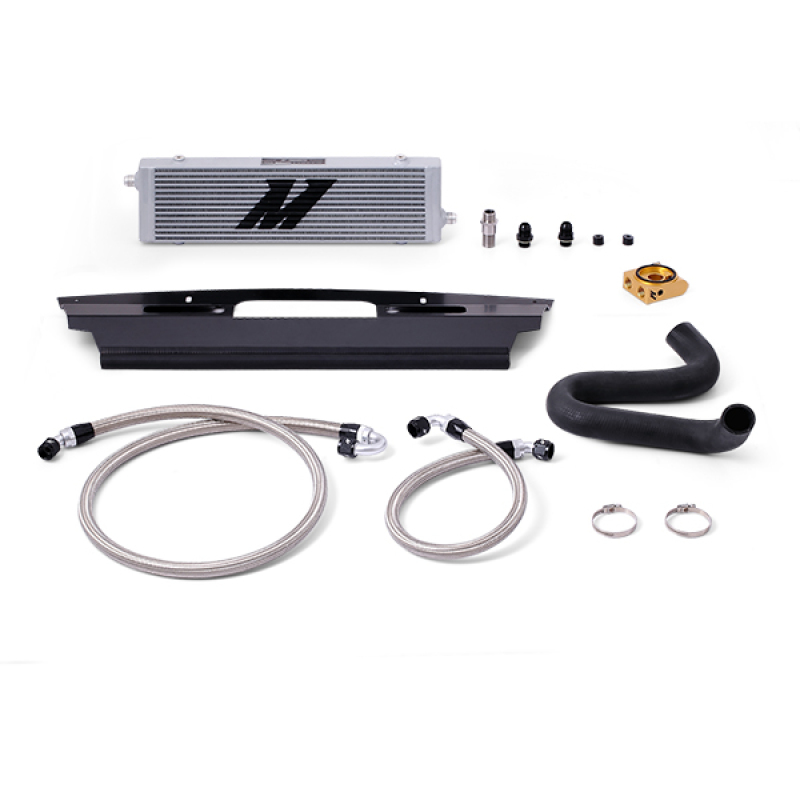 Stealth Black Mishimoto oil cooler option for the 2015-2017 Ford Mustang GT