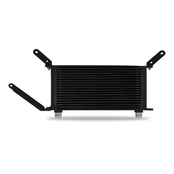 Black Mishimoto transmission cooler designed for Subaru WRX CVT models