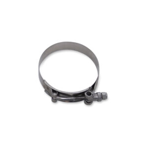 Mishimoto MMCLAMP-2 stainless steel T-bolt hose clamp with silver plain finish
