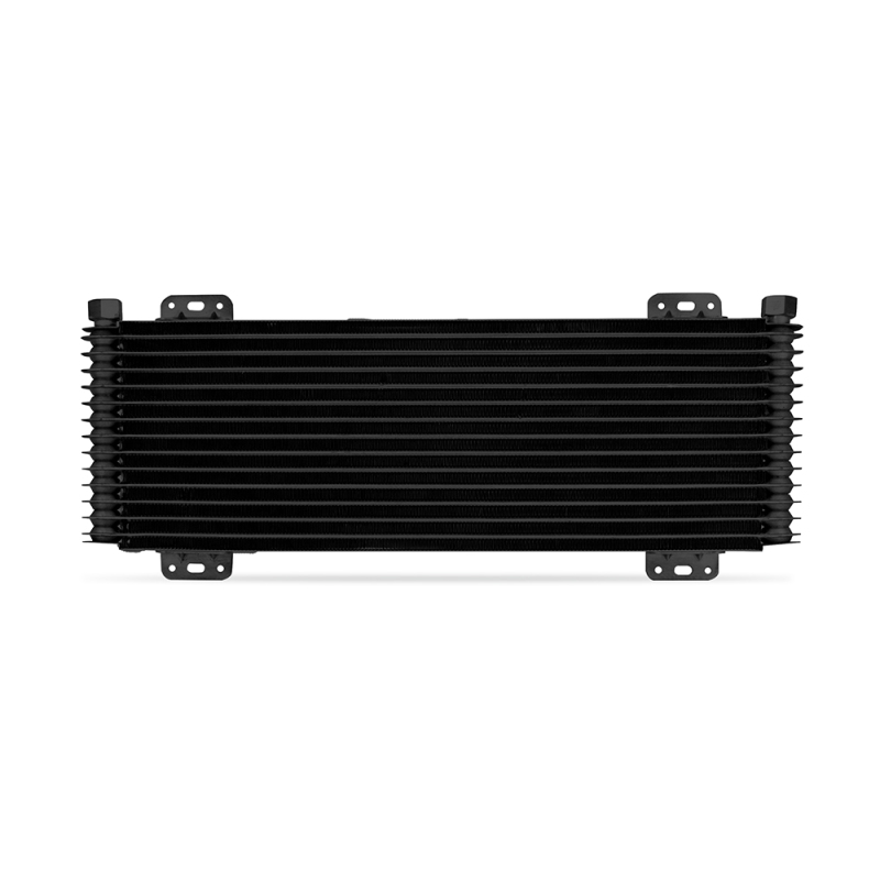 Mishimoto 13-Row Stacked Plate Cooler shown with dimensions 22.85in x 7.10in x 1.25in labeled