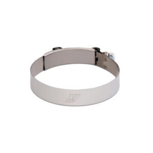Mishimoto MMCLAMP-4 stainless steel T-bolt clamp with self-locking nut in silver finish