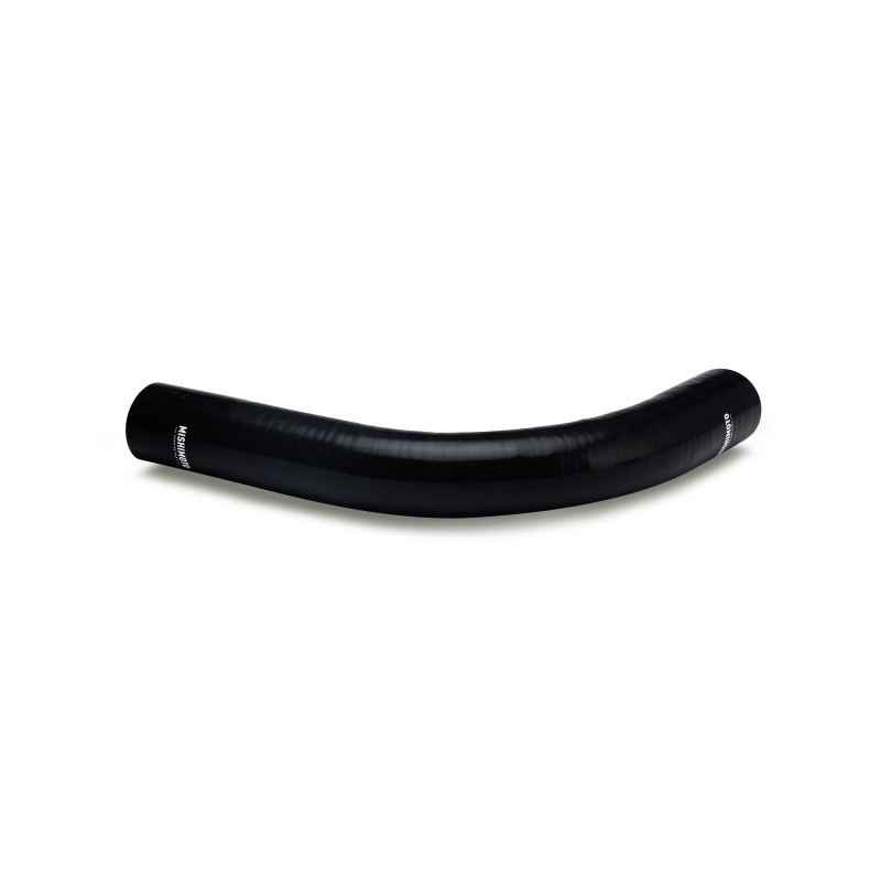 Black Mishimoto silicone lower radiator hose with worm-gear clamps for Firebird