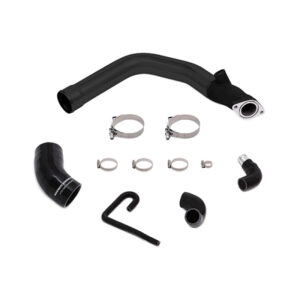 Mishimoto MMICP-WRX-15WBK wrinkle black aluminum charge pipe for 2015-2021 Subaru WRX