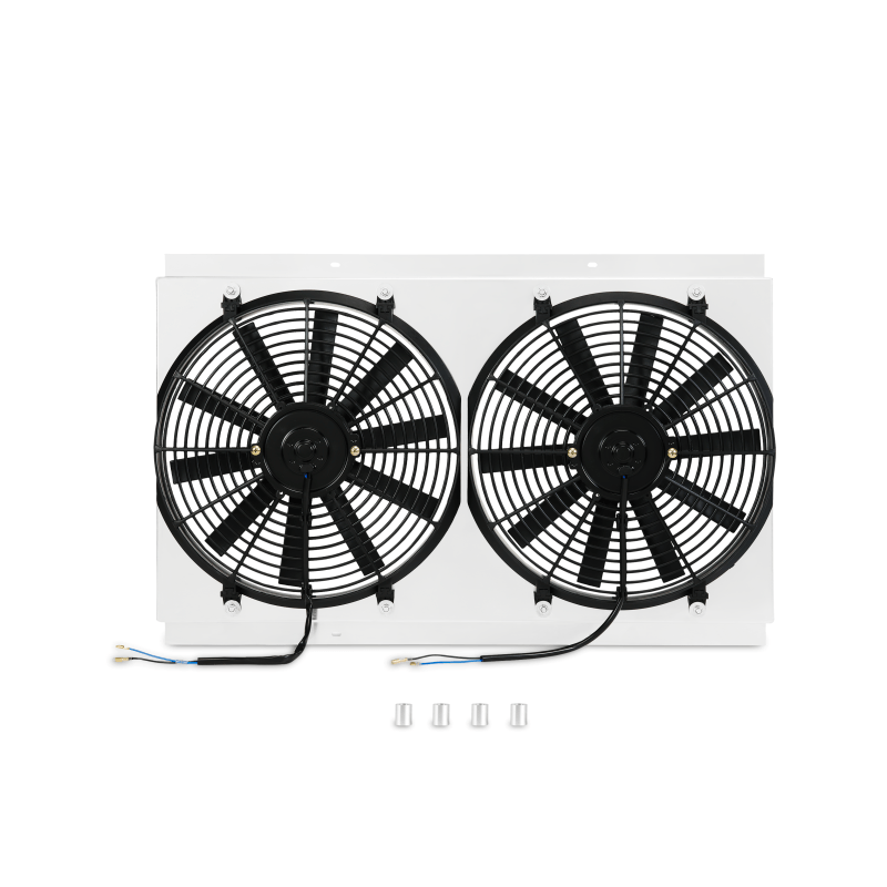Mishimoto aluminum fan shroud kit with included mounting hardware for GM C/K performance radiator