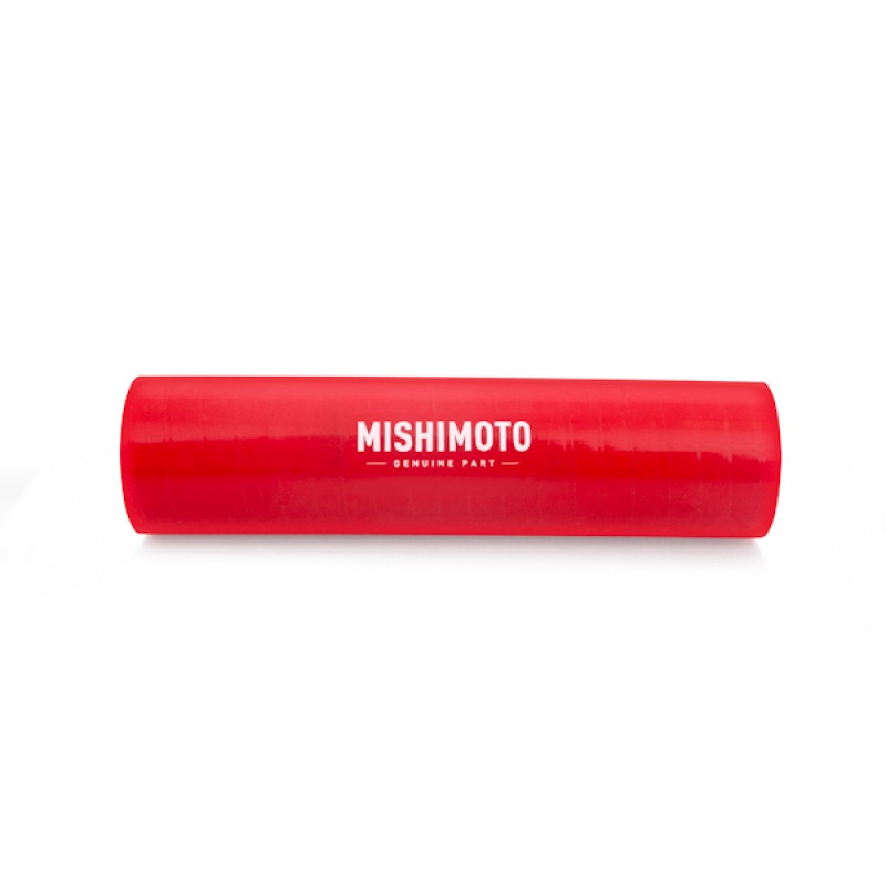 Mishimoto red silicone Ancillary Hose Kit installed in a 2015-2021 Subaru WRX engine bay