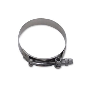 Mishimoto MMCLAMP-275 stainless steel T-bolt clamp with silver plain finish and self-locking nut