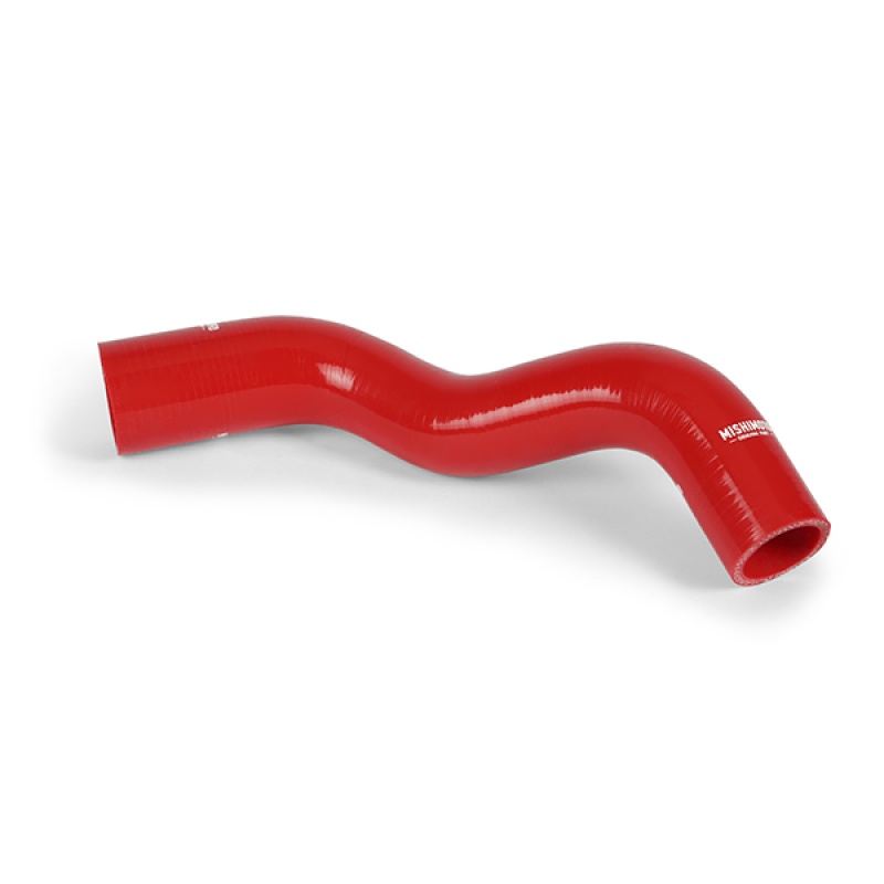 Red Mishimoto performance-grade silicone radiator hose for Corvette 427 and Z06