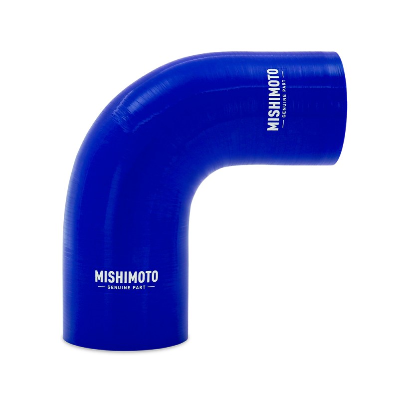 Mishimoto MMCP-R90-27530BL blue silicone 90-degree transition coupler, 2.75-in to 3.00-in