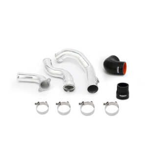 Mishimoto Performance Intercooler Pipe Kit for Chevrolet Camaro 2.0T LTG engine in polished aluminum finish