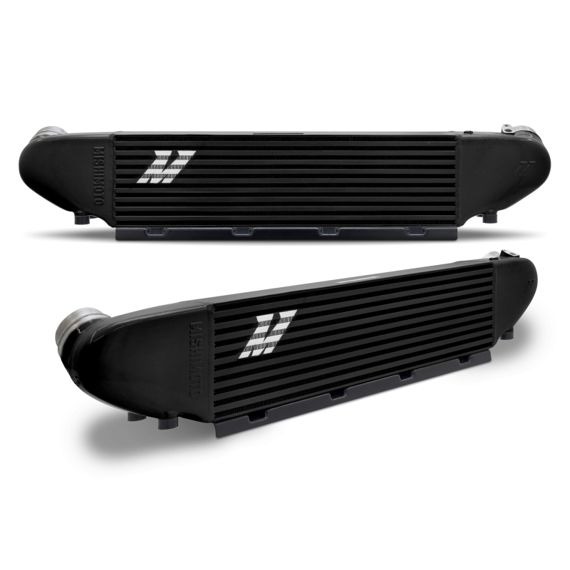 Bar-and-plate intercooler core with cast aluminum end tanks for Ford Mustang EcoBoost