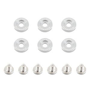 Mishimoto MMFW-SM-6SL silver M6 x 1.0 fender washer and bolt kit, 6 pieces
