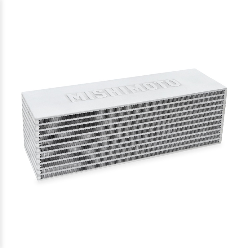 Mishimoto MMUIC-W2 intercooler core measuring 11.70in x 3.94in x 3.94in