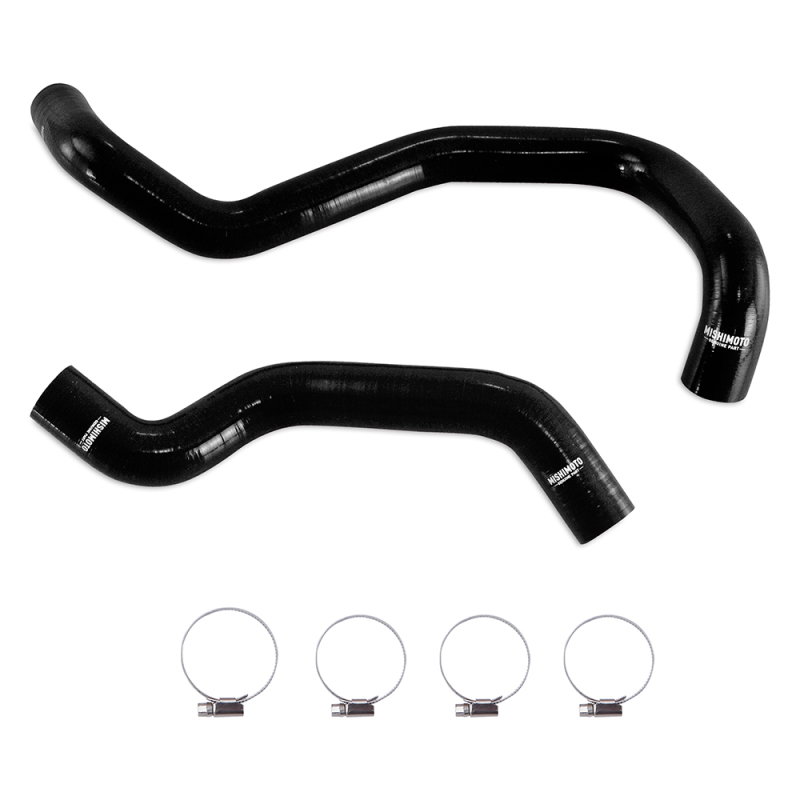 Mishimoto upper and lower silicone radiator hoses with included worm gear clamps