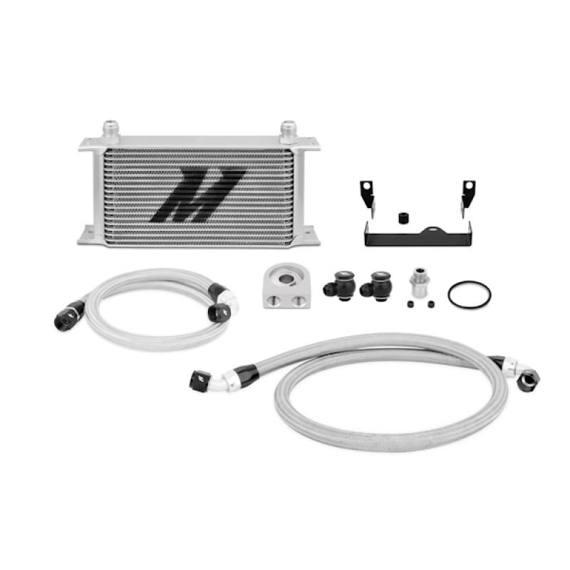 Mishimoto MMOC-WRX-06 silver 19-row direct-fit oil cooler kit for 2006-2007 Subaru WRX and STI