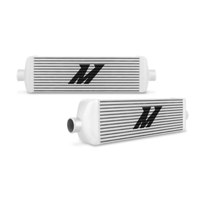 Mishimoto J-Line MMINT-UJ universal front-mount intercooler in Silver with bar-and-plate aluminum core