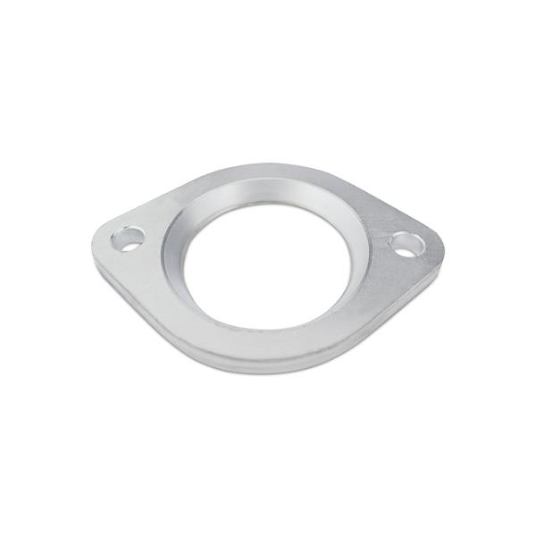 Silver stainless steel Mishimoto exhaust adapter for transitioning to 3-inch exhaust systems