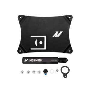 Mishimoto MMLP-MK8-22 License Plate Relocation Kit mounted on 2022+ VW MK8 GTI front bumper