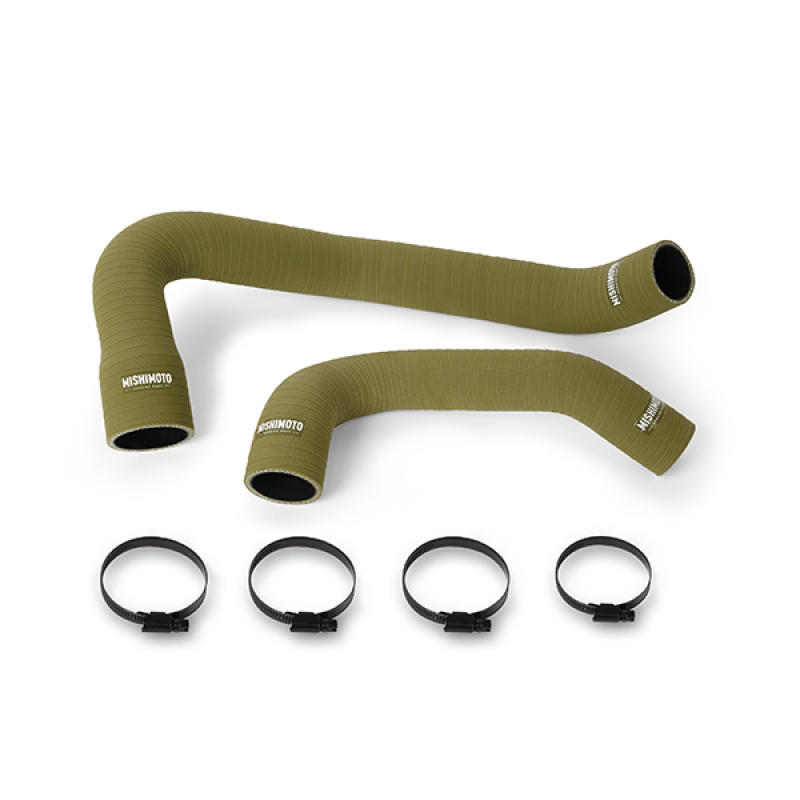 Mishimoto MMHOSE-WR6-97OD olive drab silicone radiator hose kit for Jeep Wrangler