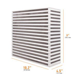 Mishimoto MMUIC-22 universal air-to-air race intercooler core, 10.2 x 9 x 4.5 in