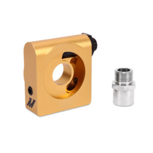Mishimoto Oil Sandwich Plate with Rear-Mounted Thermostat, MMOP-SPTRM22, billet 6061 aluminum construction