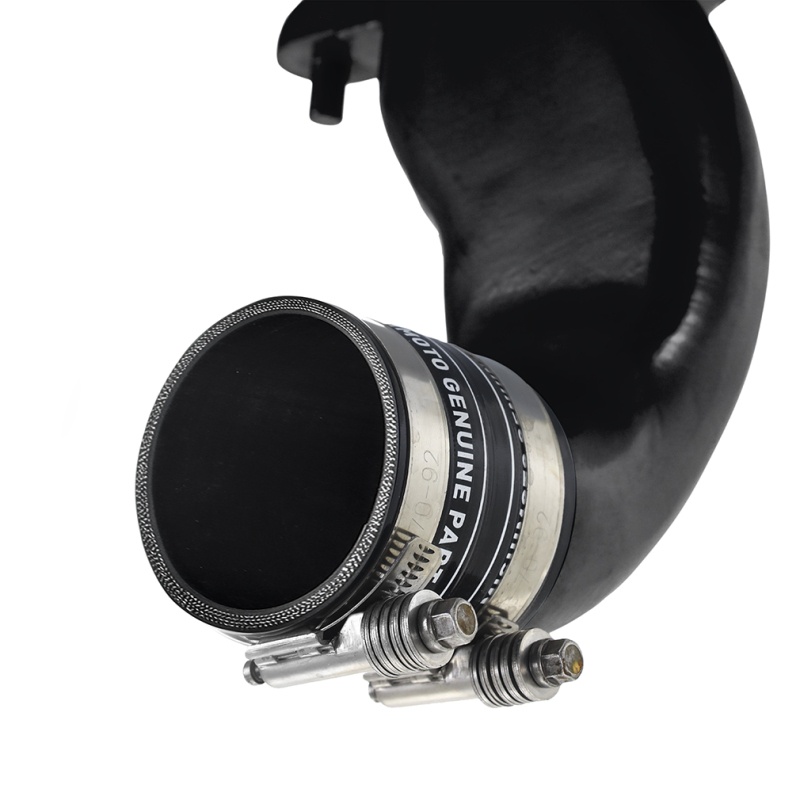 Cast aluminum end tanks with 3.15-inch inlet and outlet on Mishimoto Ford Bronco intercooler core