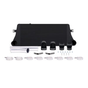 Mishimoto MMINT-RAM-94KBK performance intercooler kit for 1994-2002 Dodge 5.9L Cummins in Stealth Black