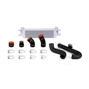 Mishimoto bar-and-plate performance intercooler for 2015-2023 Ford Mustang EcoBoost, Sleek Silver finish