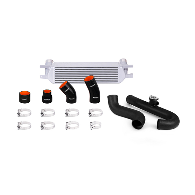 Mishimoto bar-and-plate performance intercooler for 2015-2023 Ford Mustang EcoBoost, Sleek Silver finish