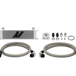 Mishimoto MMOC-U universal oil cooler kit with 10-row stacked-plate performance core