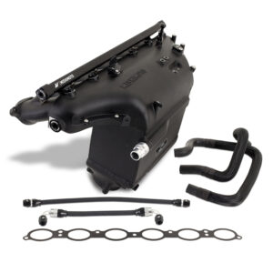 Mishimoto MMINT-G80-21BK black bar-and-plate charge air cooler manifold for BMW S58 engines